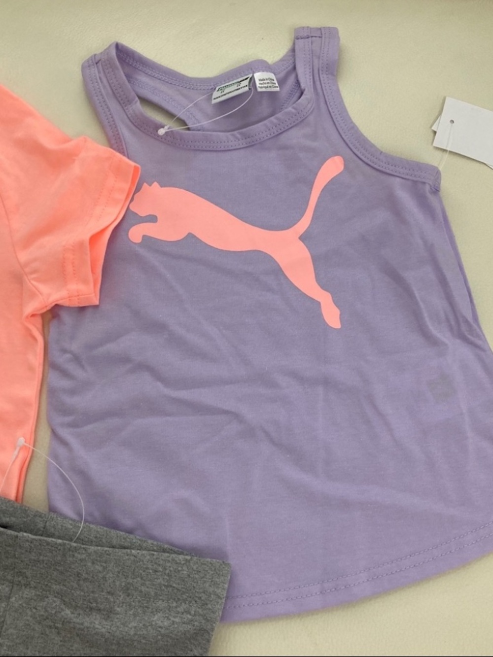 Puma girl neon purple leggings set 2254 - Picture 5 of 5